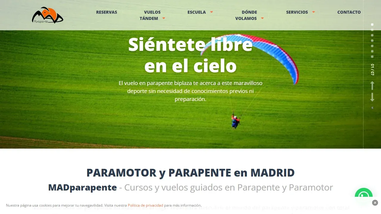 MadParapente - Vuelos en Parapente Tenerife - SEO Aventura Turística