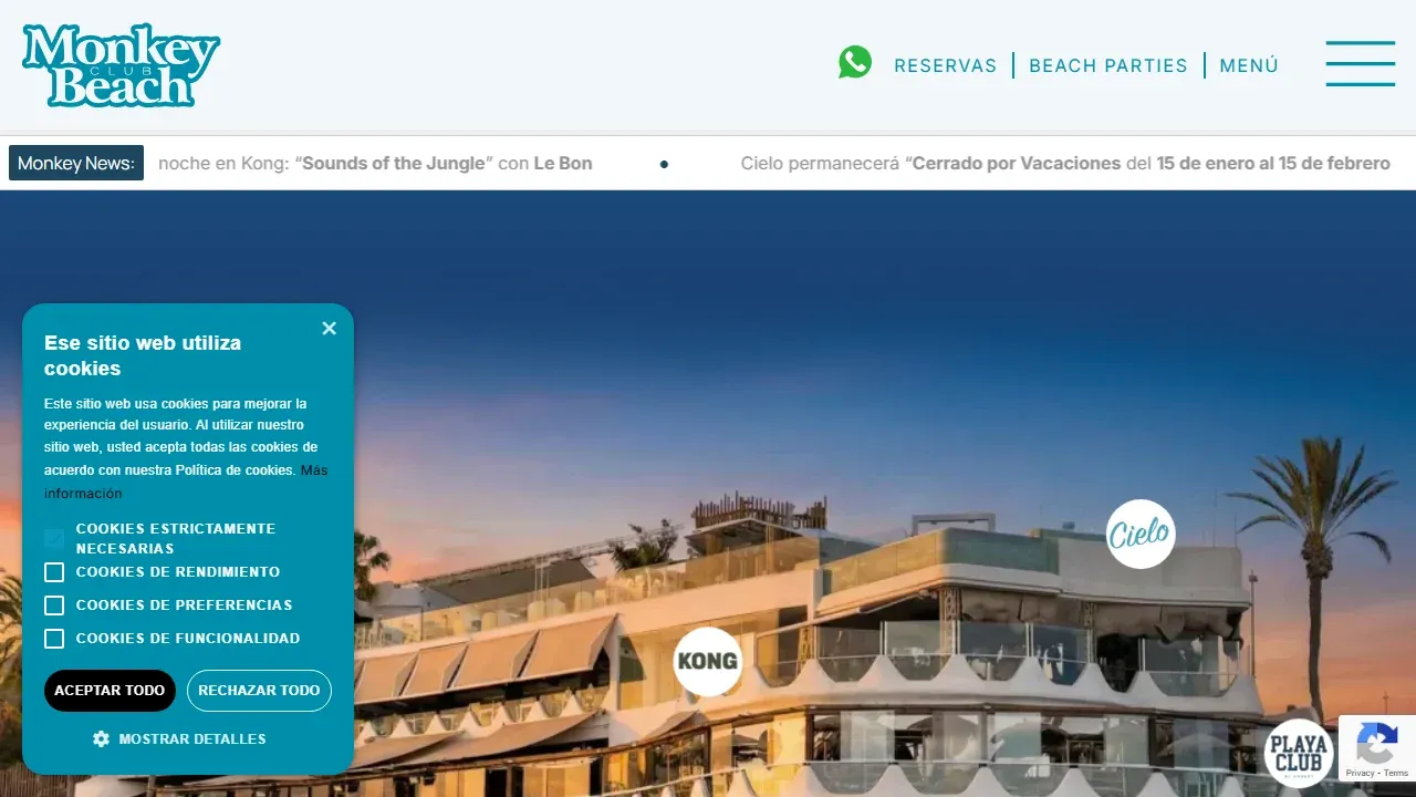 Proyecto Monkey Beach Club - Beach Club Tenerife - SEO Gastronómico Playa - Caso de éxito Monkey Beach Club