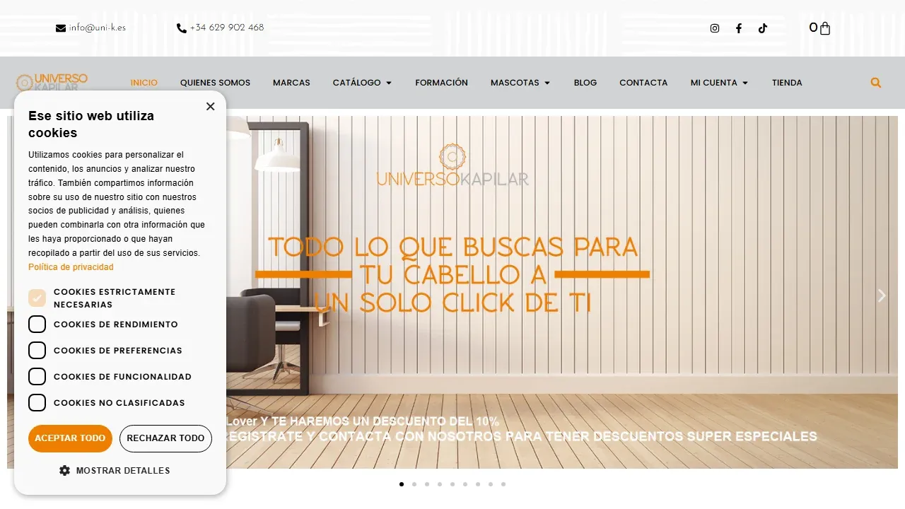 Universo Kapilar - E-commerce de Productos Veganos para Peluquerías